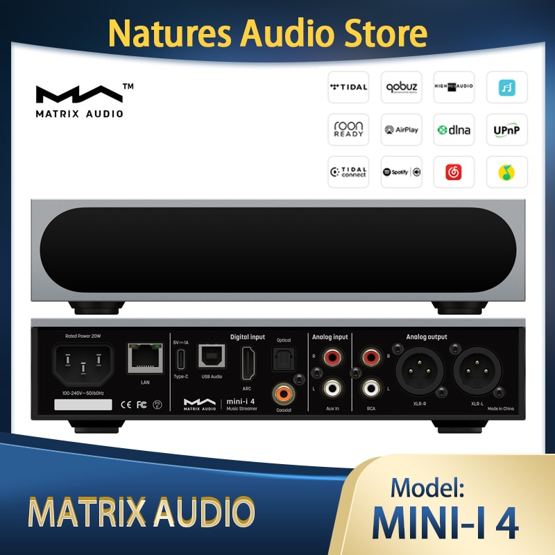 MATRIX MINI-I 4 HIFI Ʈũ Ʈ  ÷̾ ڴ, USB DAC , TIDAL DINA Qplay Roon Ready, Spotify MA  